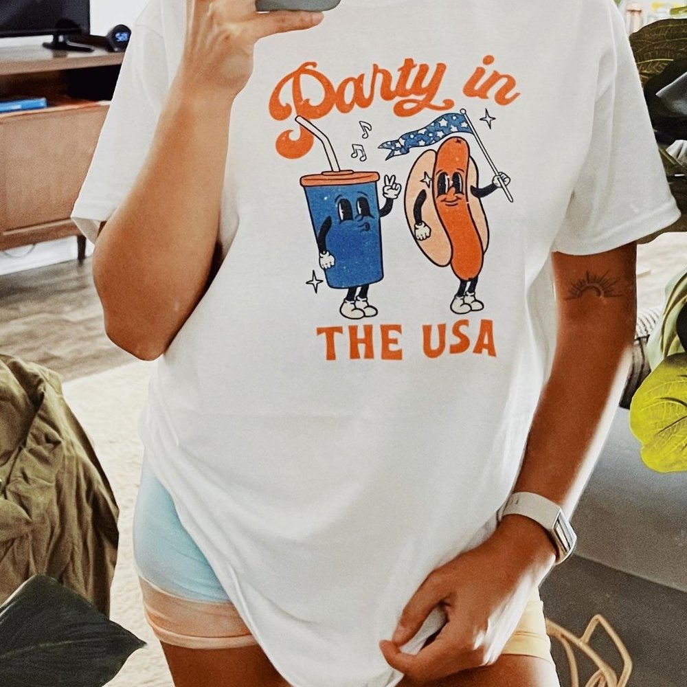 Fourth of July Party in the USA t shirt - Picture 2 of 6